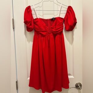 Lulu's Scarlet Ruched Dress